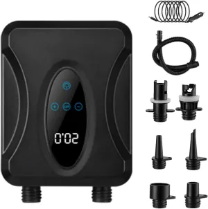 20PSI Electric Portable SUP Air Pump 12000mAh Battery-Powered Cordless Air Pump Dual Stage Inflation & Deflation, Auto-Off Air Pump for Stand Up Paddle Boards, Kayak