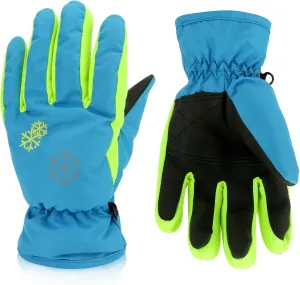 3 Sizes Kids Gloves, Snow & Ski Gloves for Boys & Girls, Winter Waterproof
