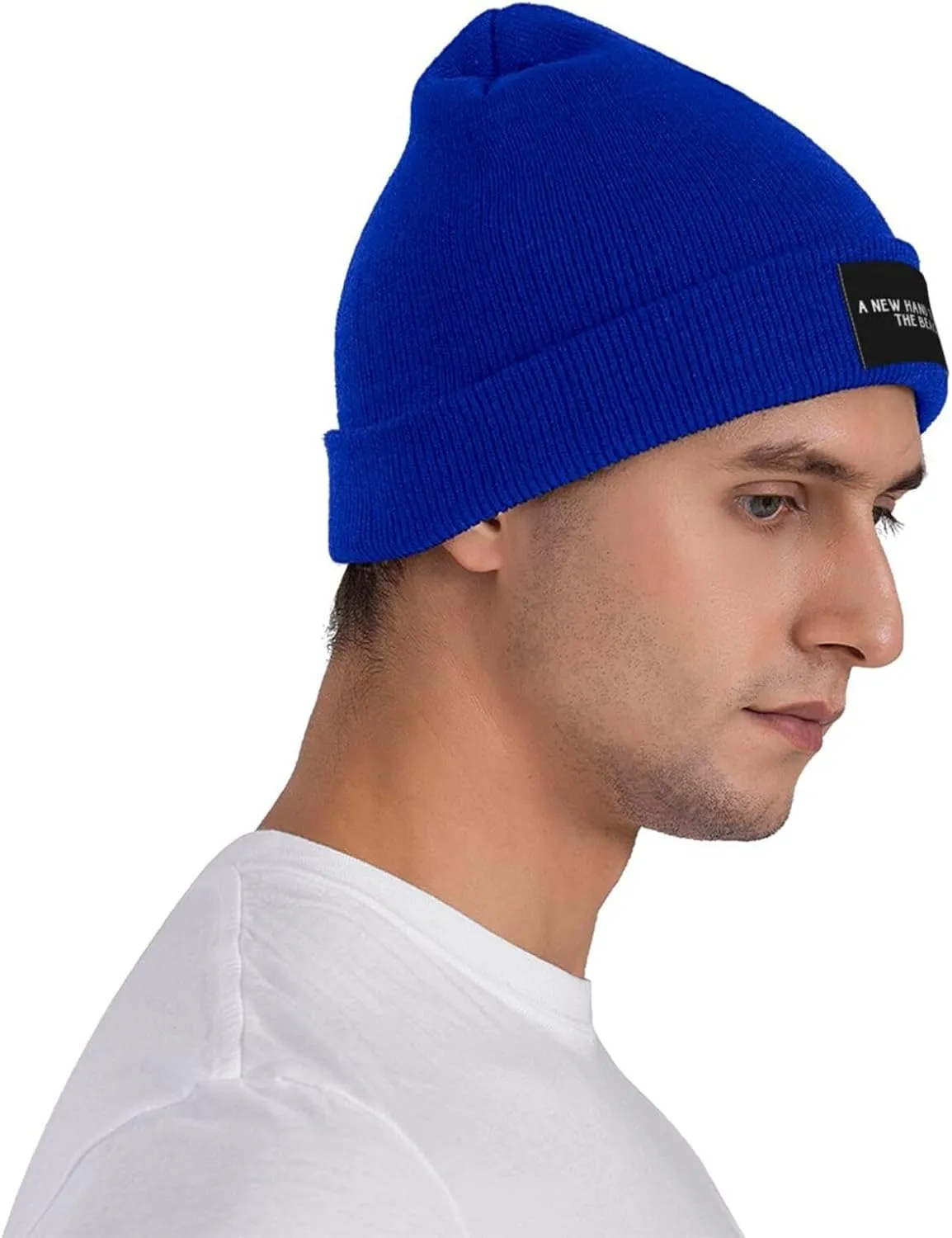 A New Hand Touches The Beacon Beanie Hats for Men Women Knit Skull Cap Cuffed Beanies Warm Winter Hats