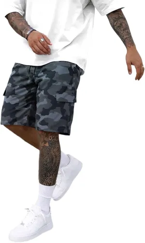 ADHOWBEW Summer Shorts for Men Carpenter Summer Tactical Stretch Big and Tall Hiking Relaxed Trunks