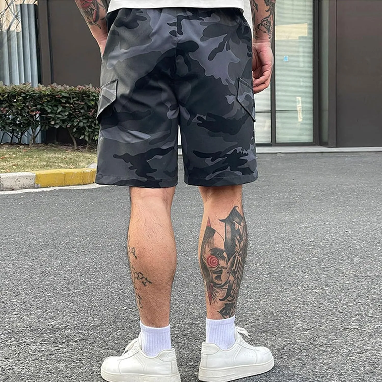 ADHOWBEW Summer Shorts for Men Carpenter Summer Tactical Stretch Big and Tall Hiking Relaxed Trunks