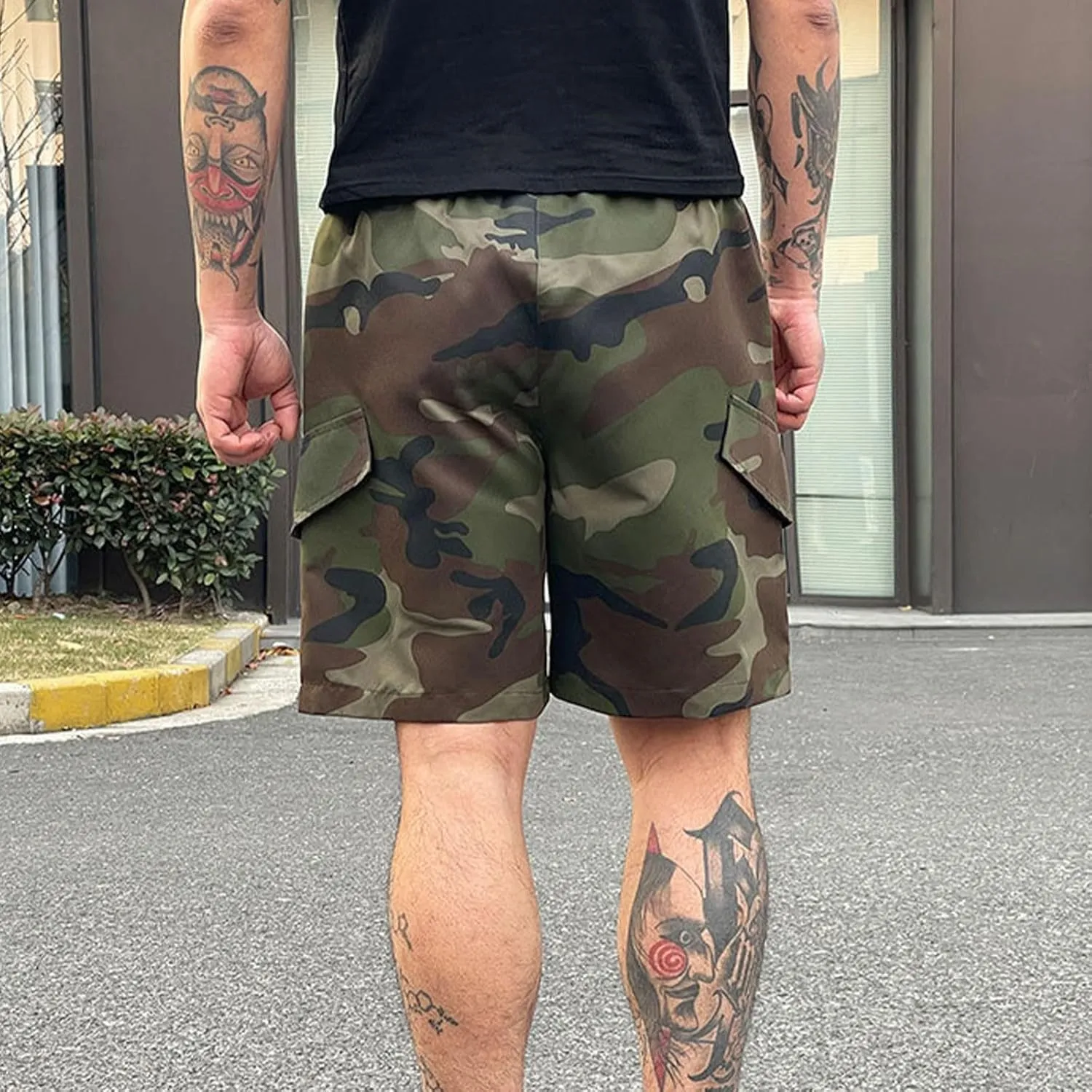 ADHOWBEW Summer Shorts for Men Carpenter Summer Tactical Stretch Big and Tall Hiking Relaxed Trunks