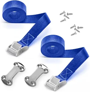 ALIENSX Cooler Tie Down Kit, Tie Down Straps for RTIC YETI Coolers, Cam Buckle Lashing Straps, Secure to Boats, Trailers, Trucks, ATVs and More, Prevent from Slipping