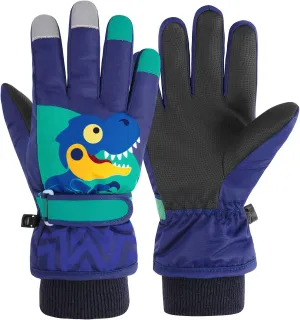 American Trends Kids Waterproof Winter Gloves Warm Snow Gloves Boys Girls Ski Gloves Toddler Mittens Windproof