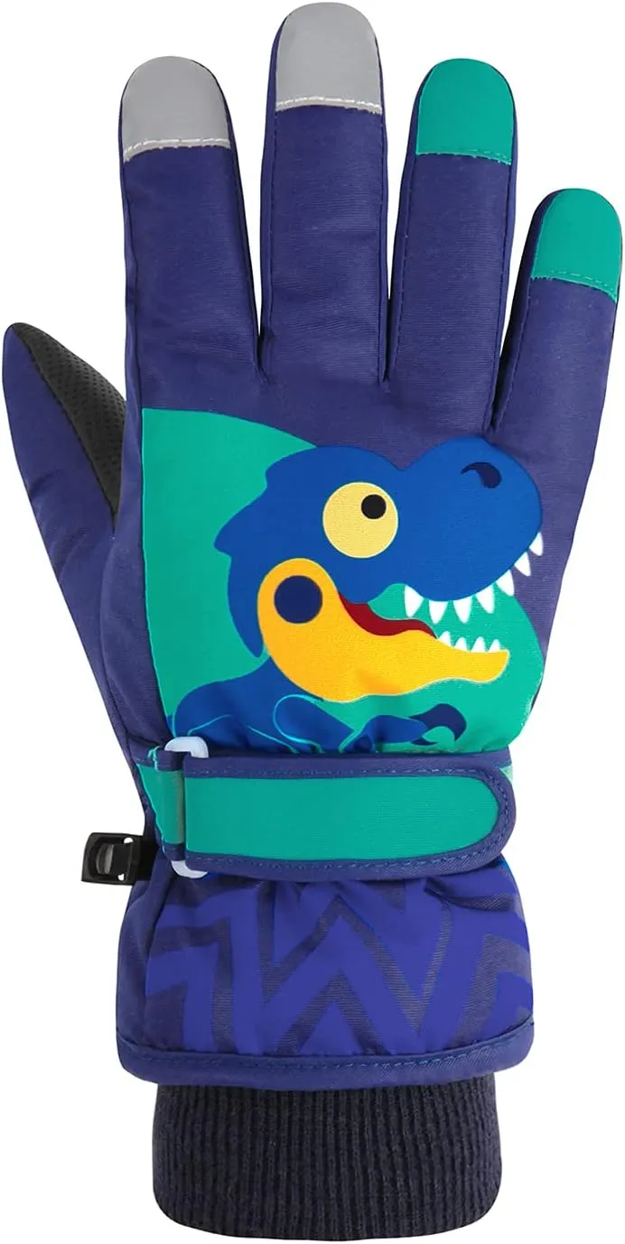 American Trends Kids Waterproof Winter Gloves Warm Snow Gloves Boys Girls Ski Gloves Toddler Mittens Windproof