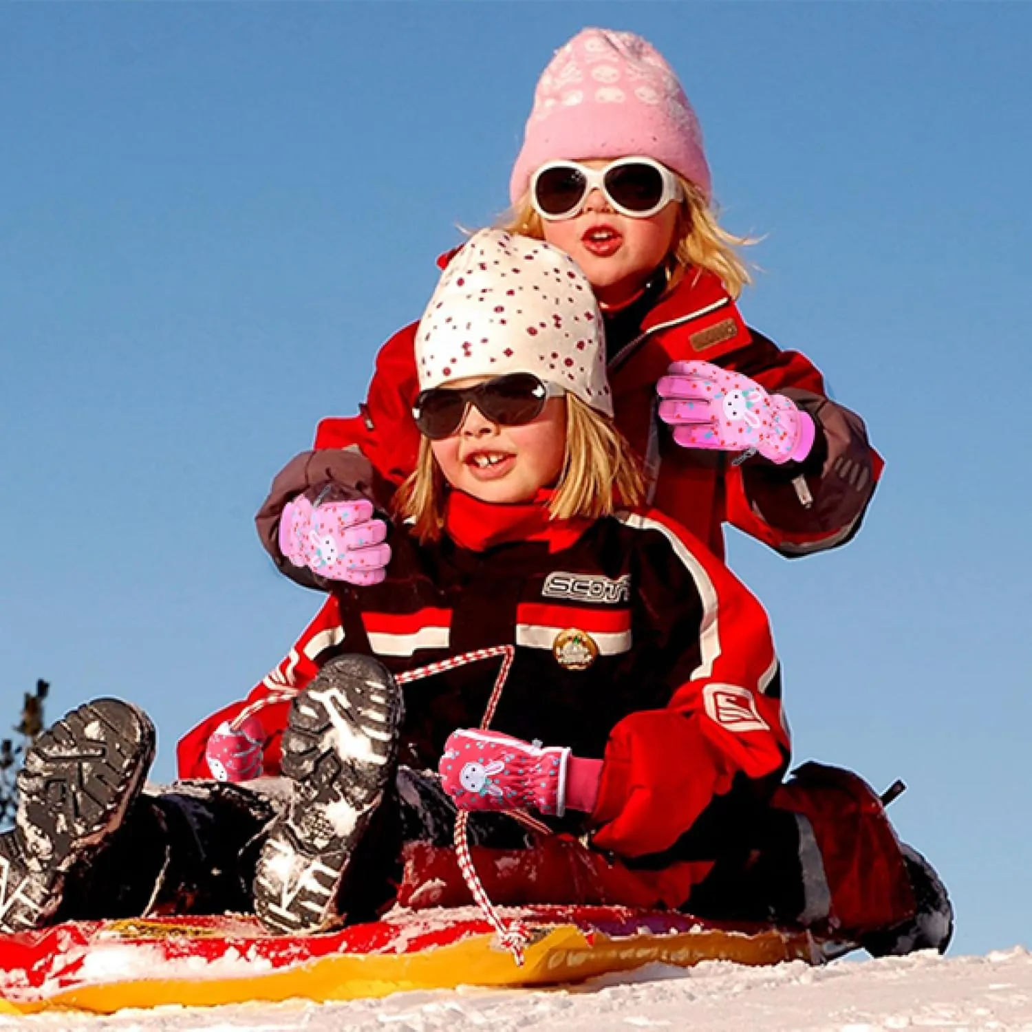 Azarxis Kids Children Ski Gloves Winter Snow Gloves Waterproof Winter Warm Gloves for Snowboarding, Sledding