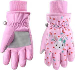 Azarxis Kids Children Ski Gloves Winter Snow Gloves Waterproof Winter Warm Gloves for Snowboarding, Sledding