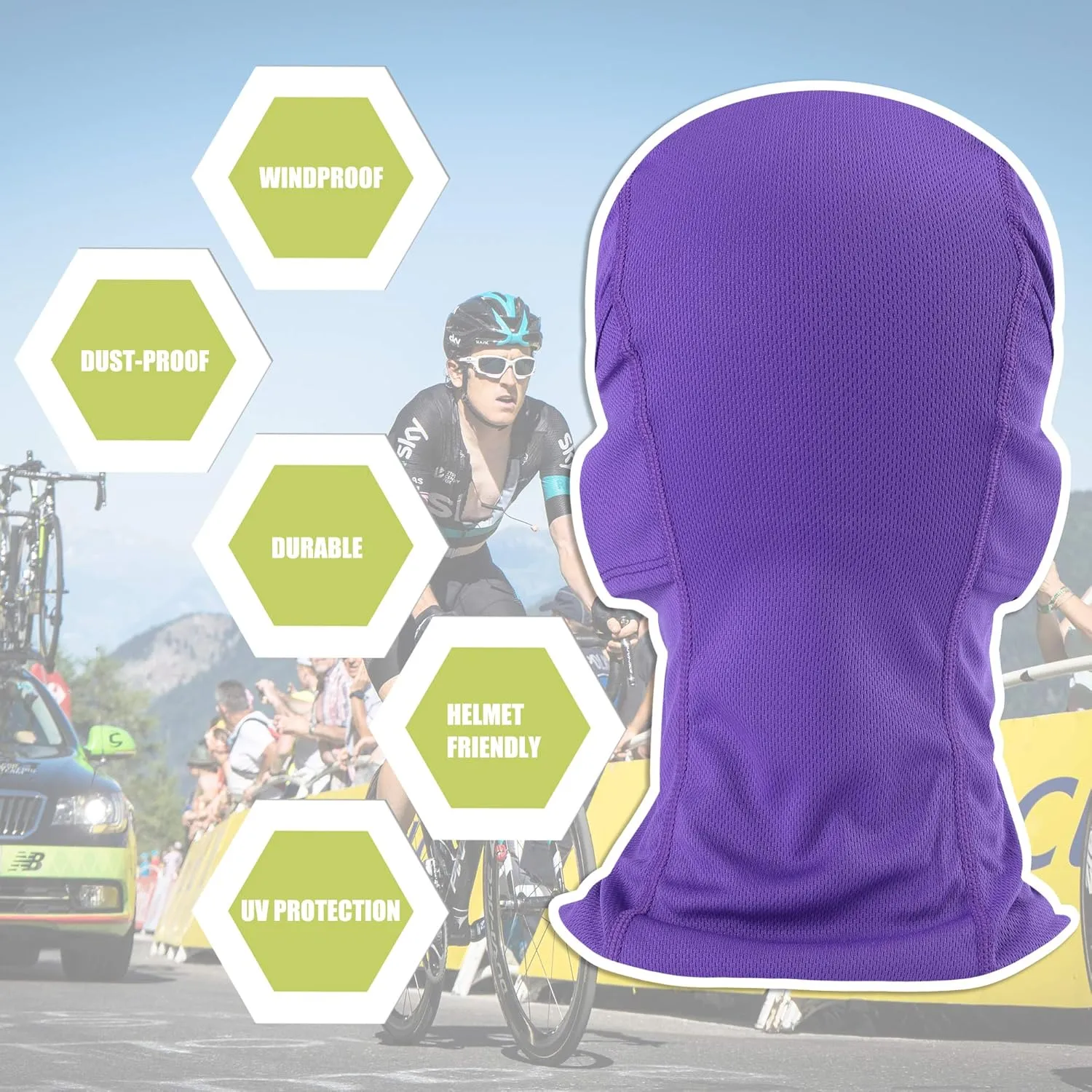 Balaclava Face Mask Adjustable Windproof UV Protection Hood