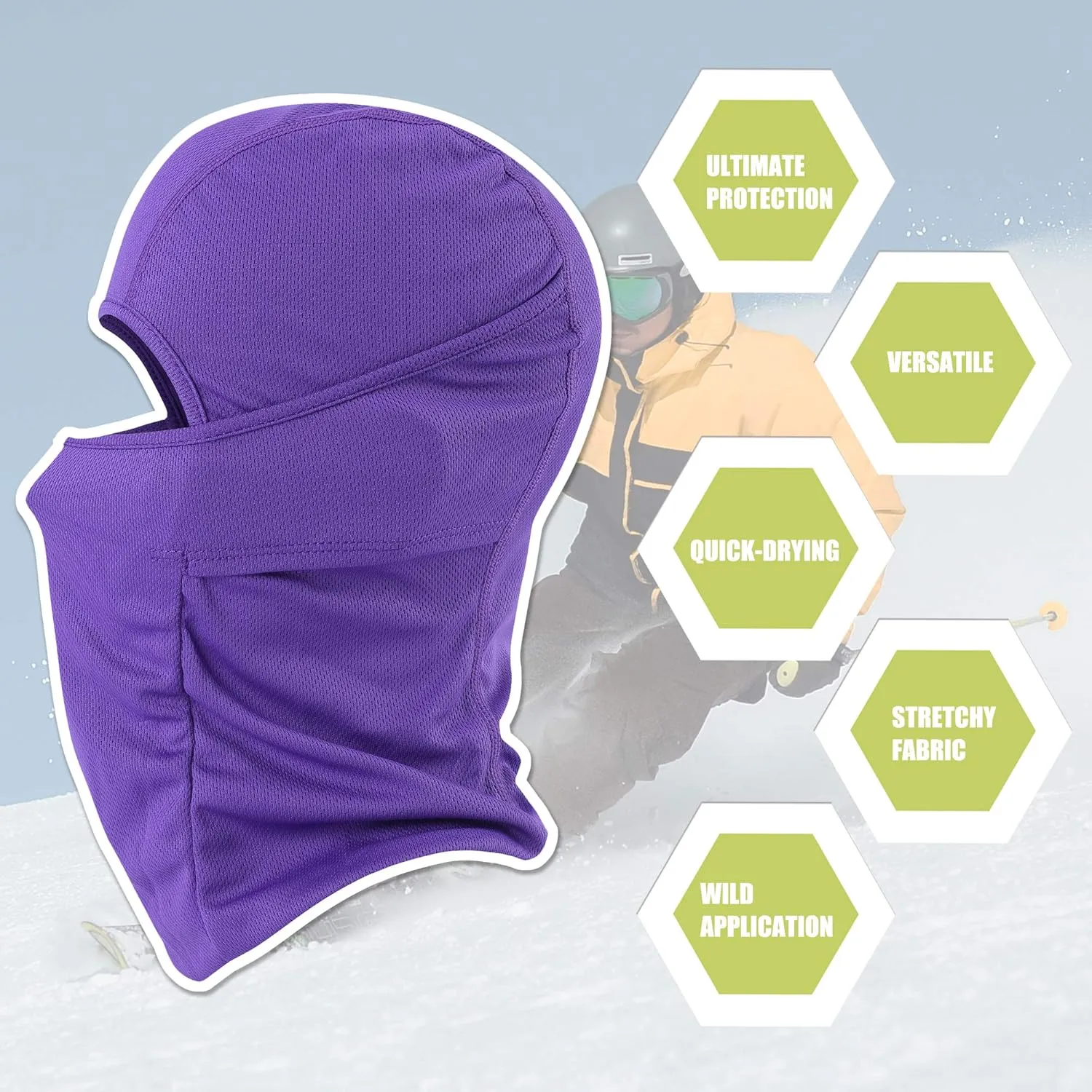 Balaclava Face Mask Adjustable Windproof UV Protection Hood