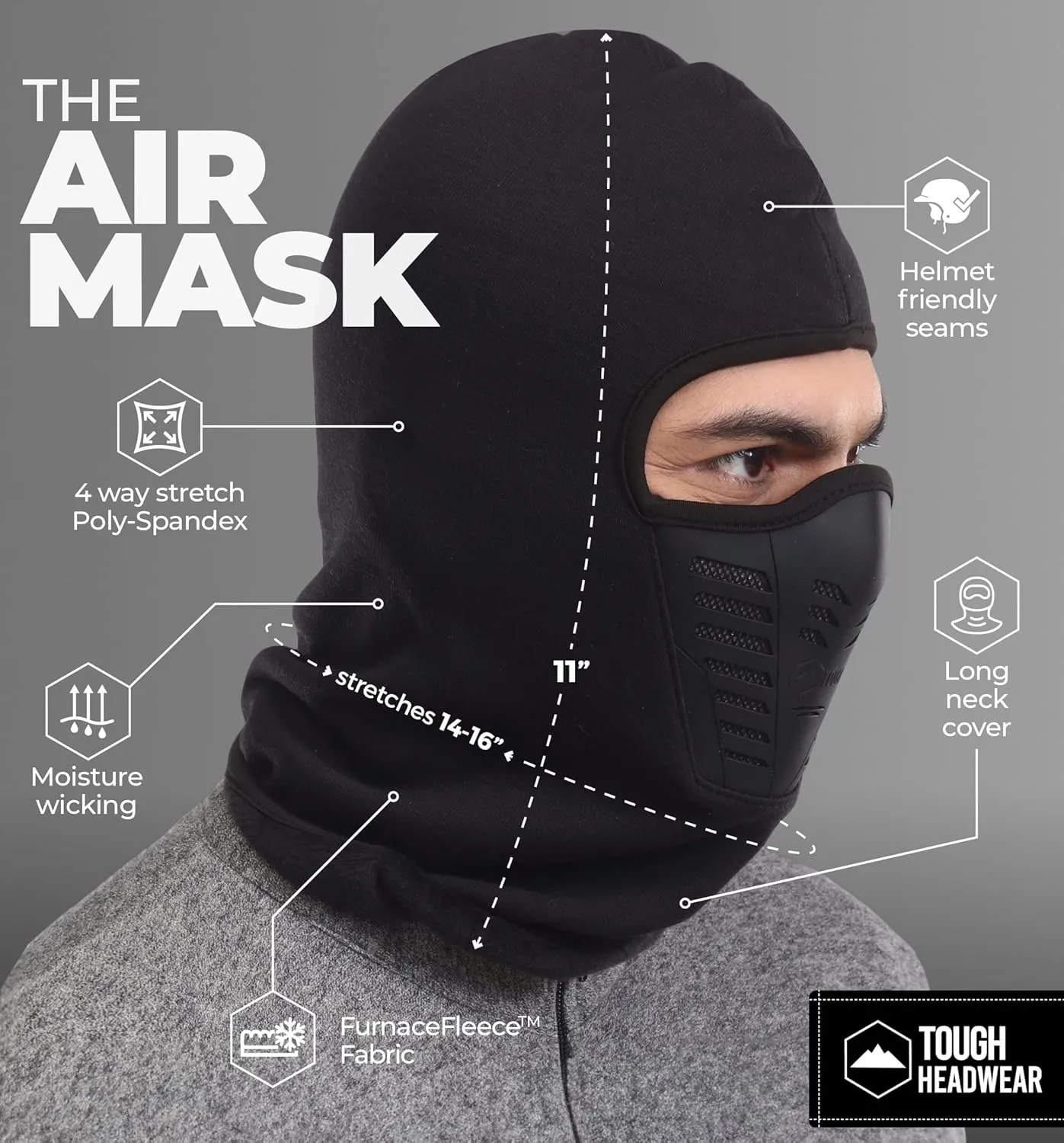 Balaclava Ski Mask - Thermal Face Mask Cold Weather Motorcycle Gear with Breathable Air Vents - Winter Face Mask