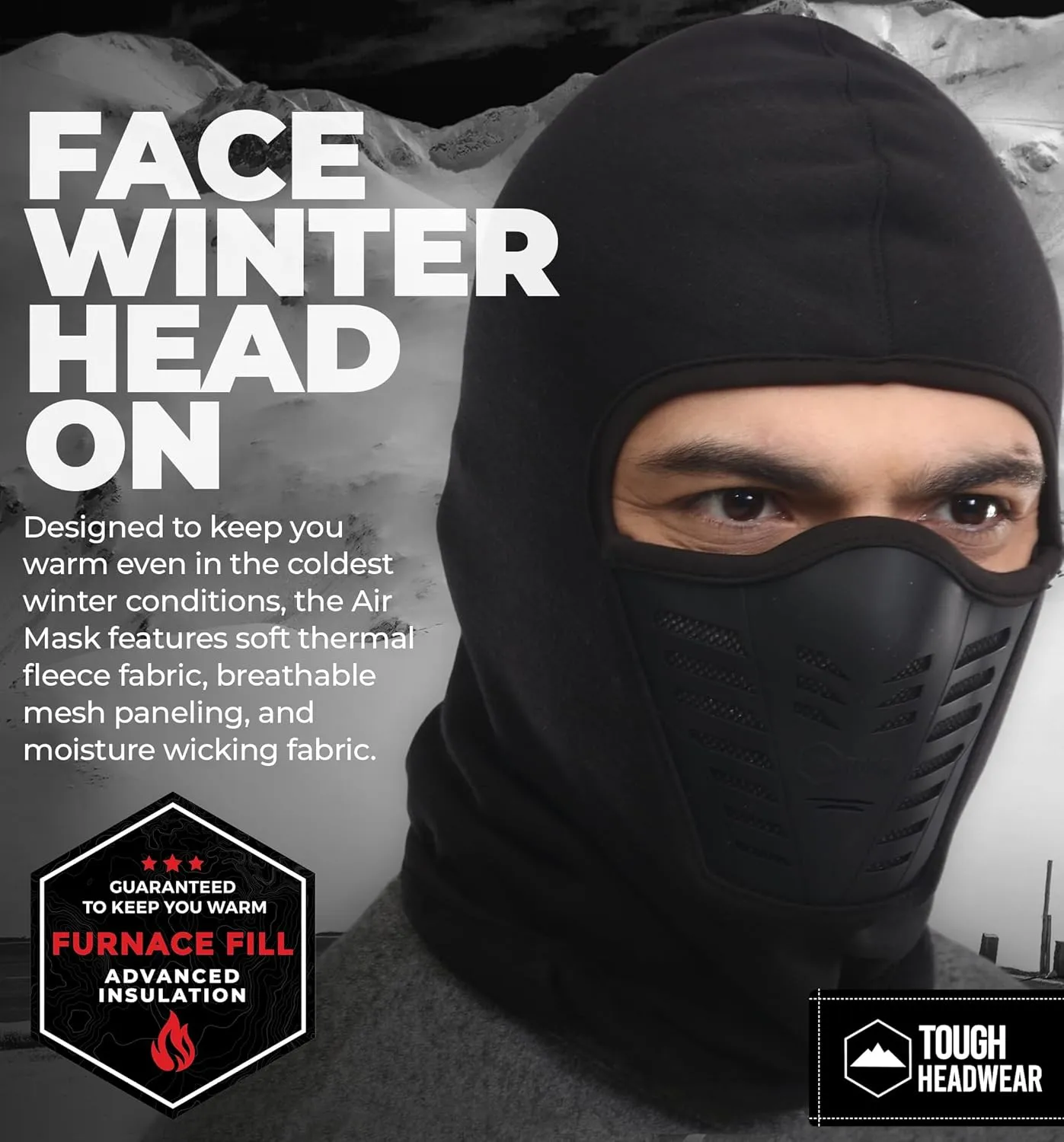 Balaclava Ski Mask - Thermal Face Mask Cold Weather Motorcycle Gear with Breathable Air Vents - Winter Face Mask
