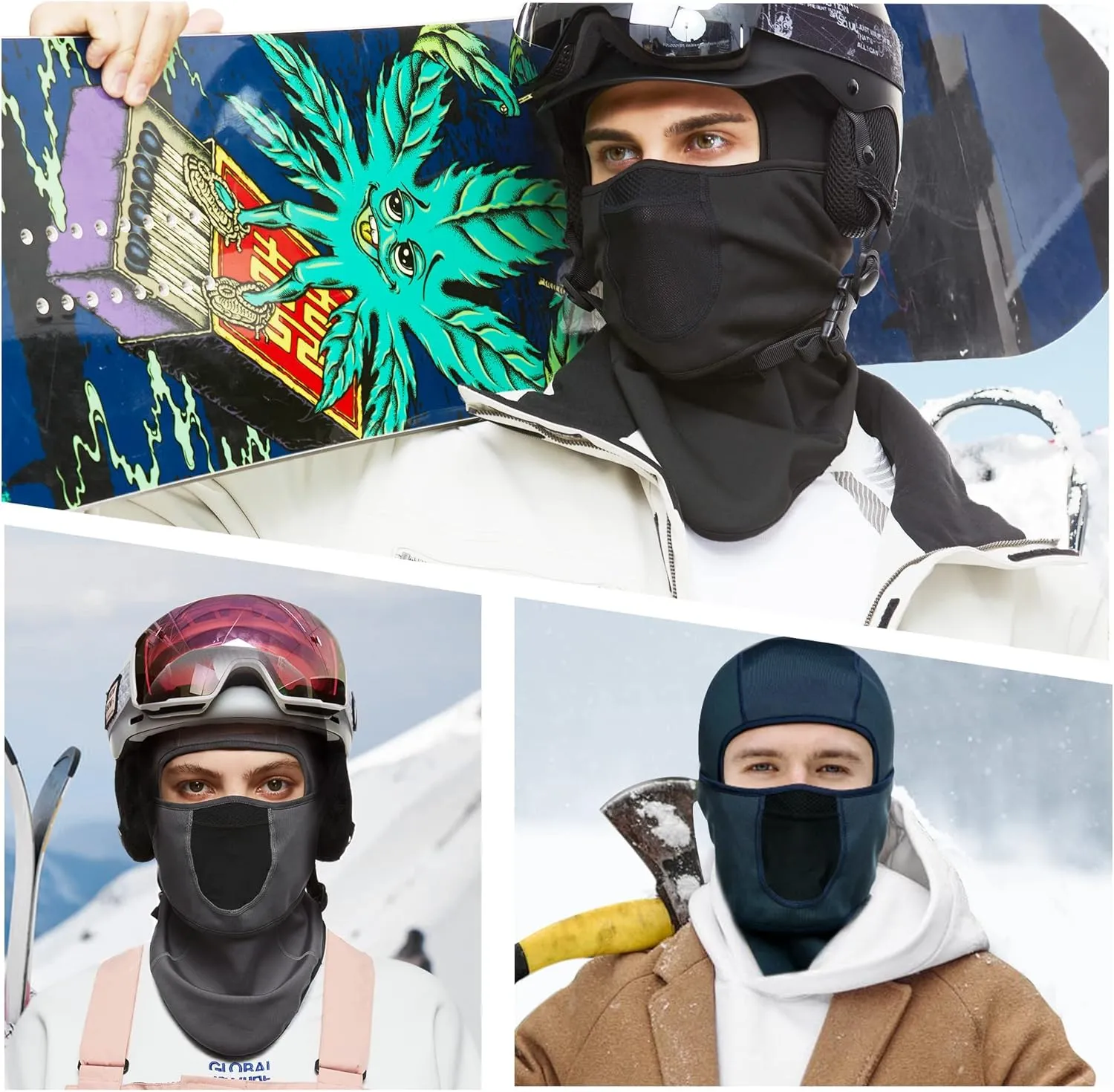 Balaclava Ski Mask Warm Face Mask for Cold Weather Winter Skiing Snowboarding Motorcycling Ice Fishing Men