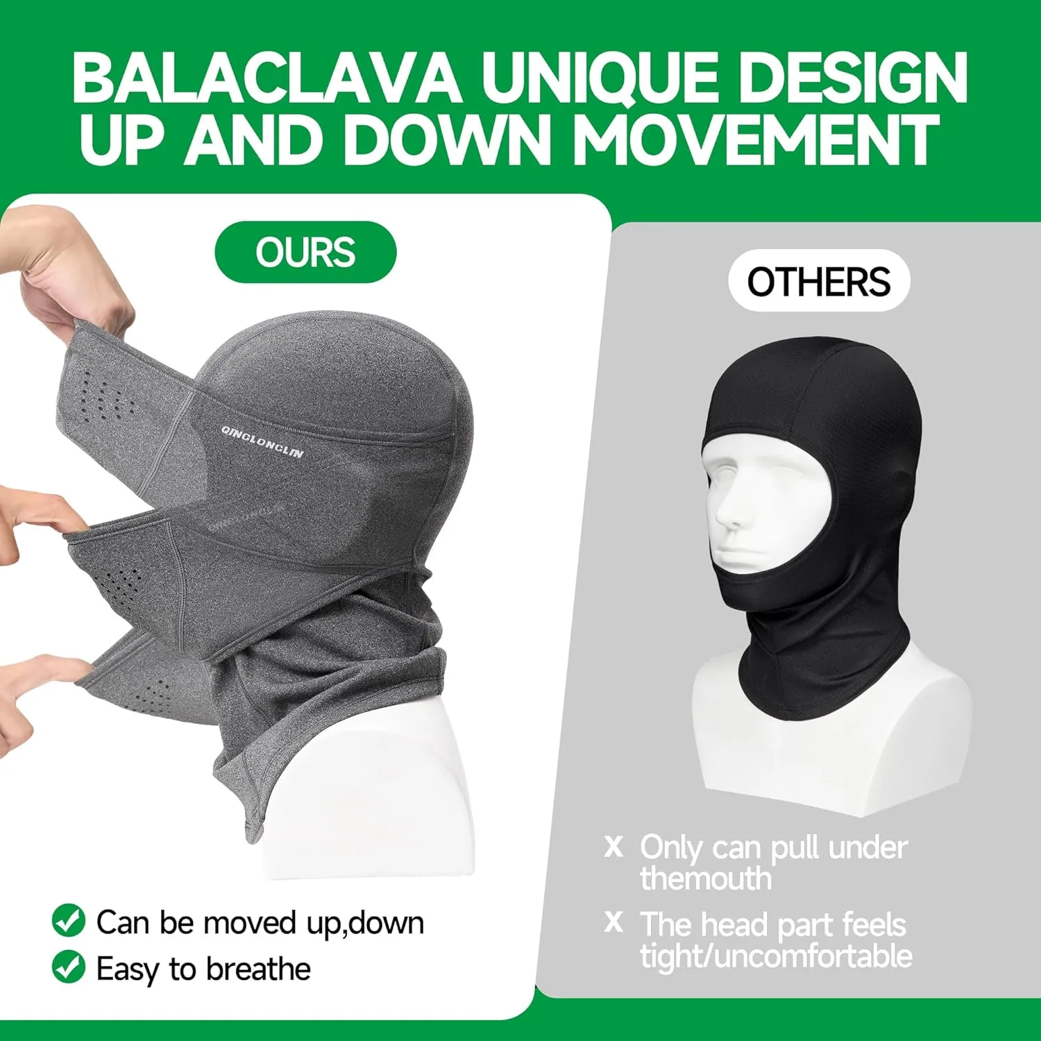 Balaclava Ski Mask Warm Full Face Cover Winter Full Face Mask for Skiing Snowboarding Outdoor Sports