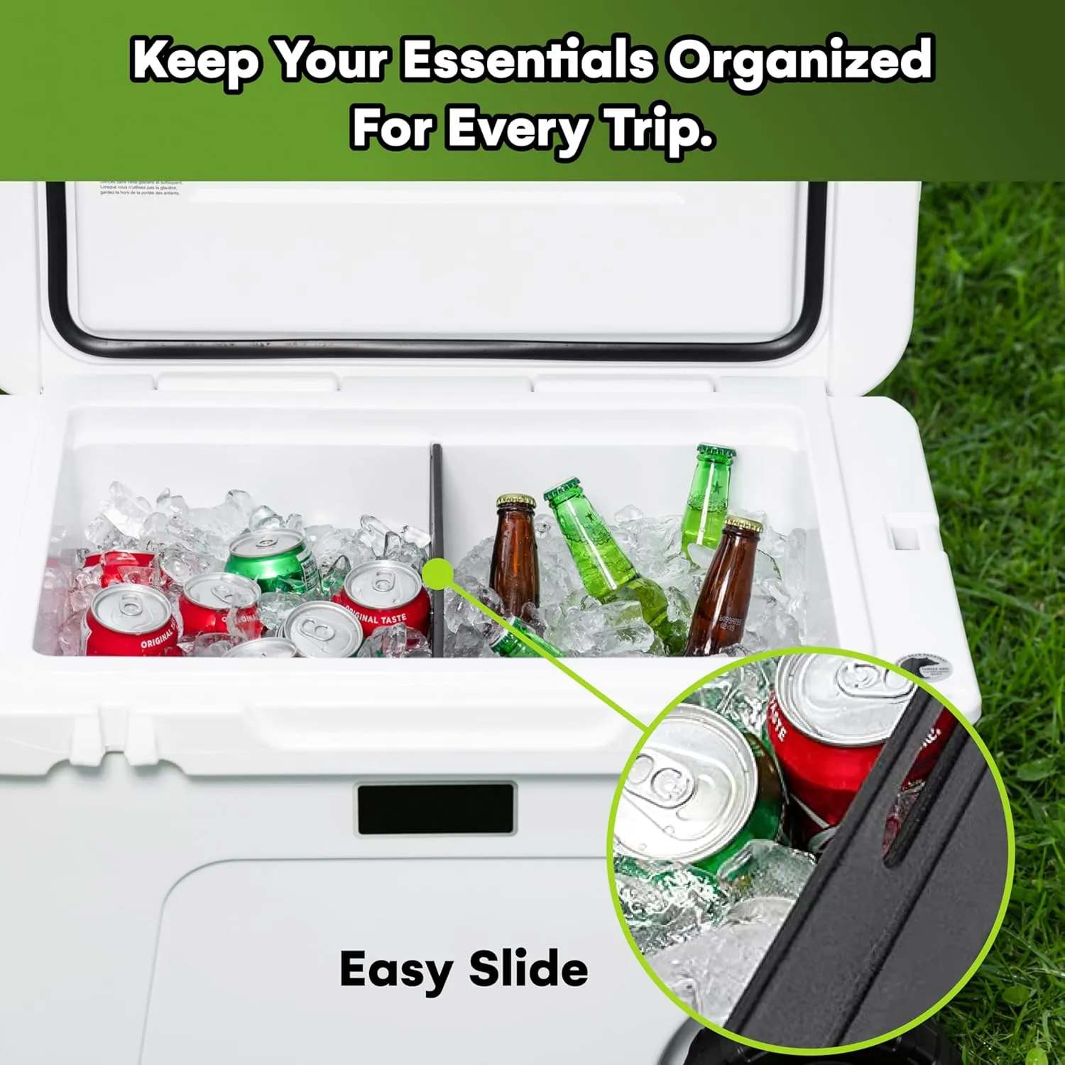 BEAST COOLER ACCESSORIES Cooler Divider and Cutting Board Yeti Tundra Compatible (Size 35 and 45) - Improved Design, Compatible with Yeti Tundra 35 and 45 Coolers