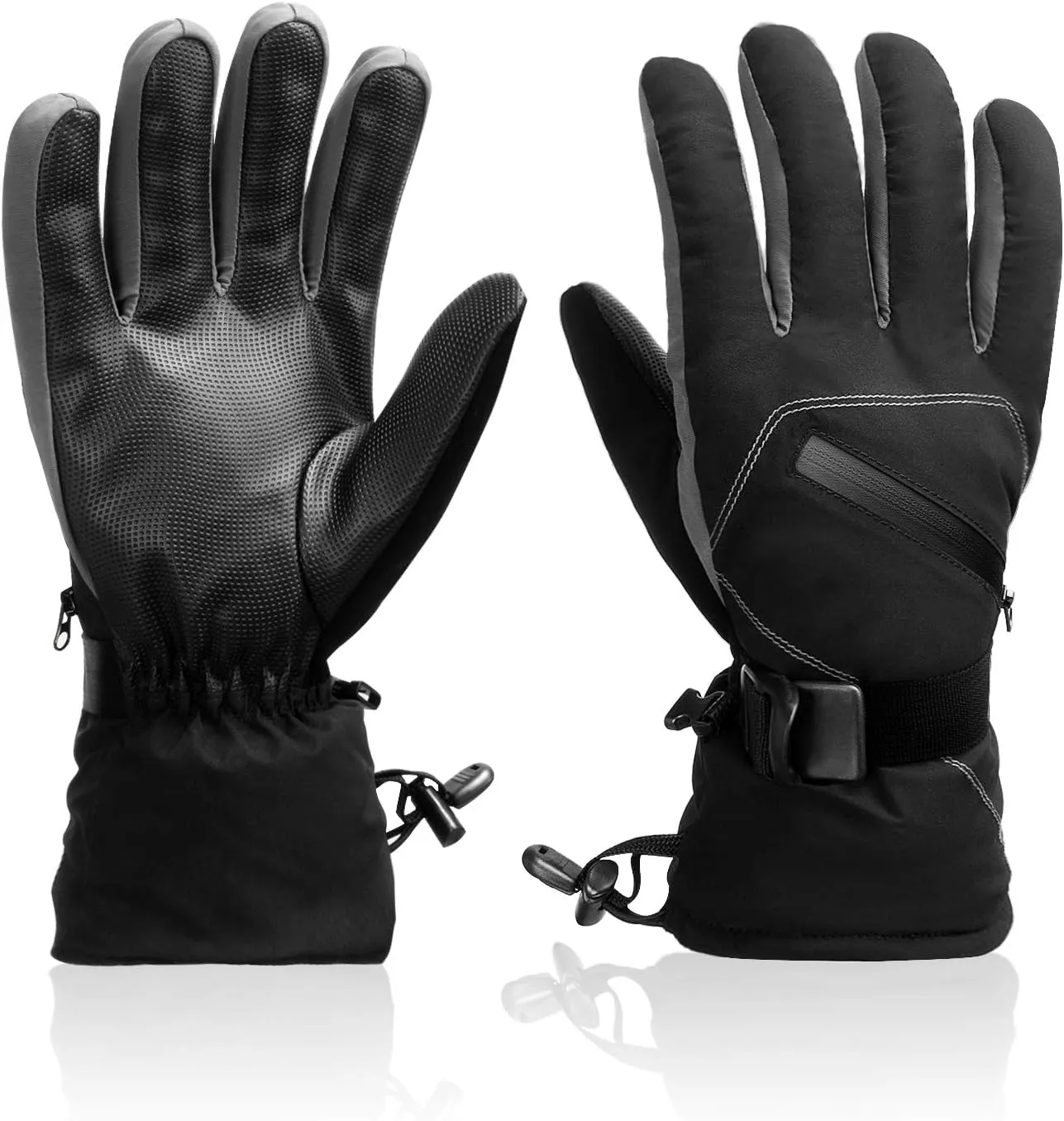 BOSONER Ski Snowboard Gloves, Waterproof Winter Warm Gloves, Cold Weather Touchscreen Snow Gloves for Mens, Womens, Kids Skiing,Snowboarding