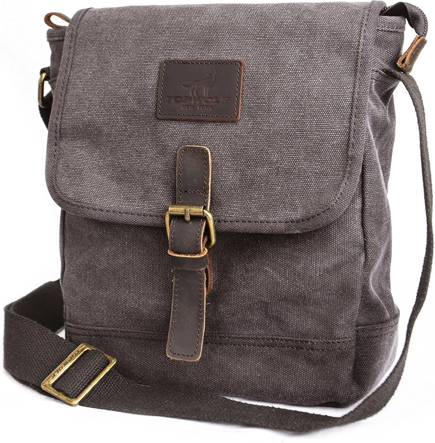 Canvas Messenger Bag Small Crossbody Bag Casual Travel Working Tools Bag Shoulder Bag Hold Phone Handset Anti Theft