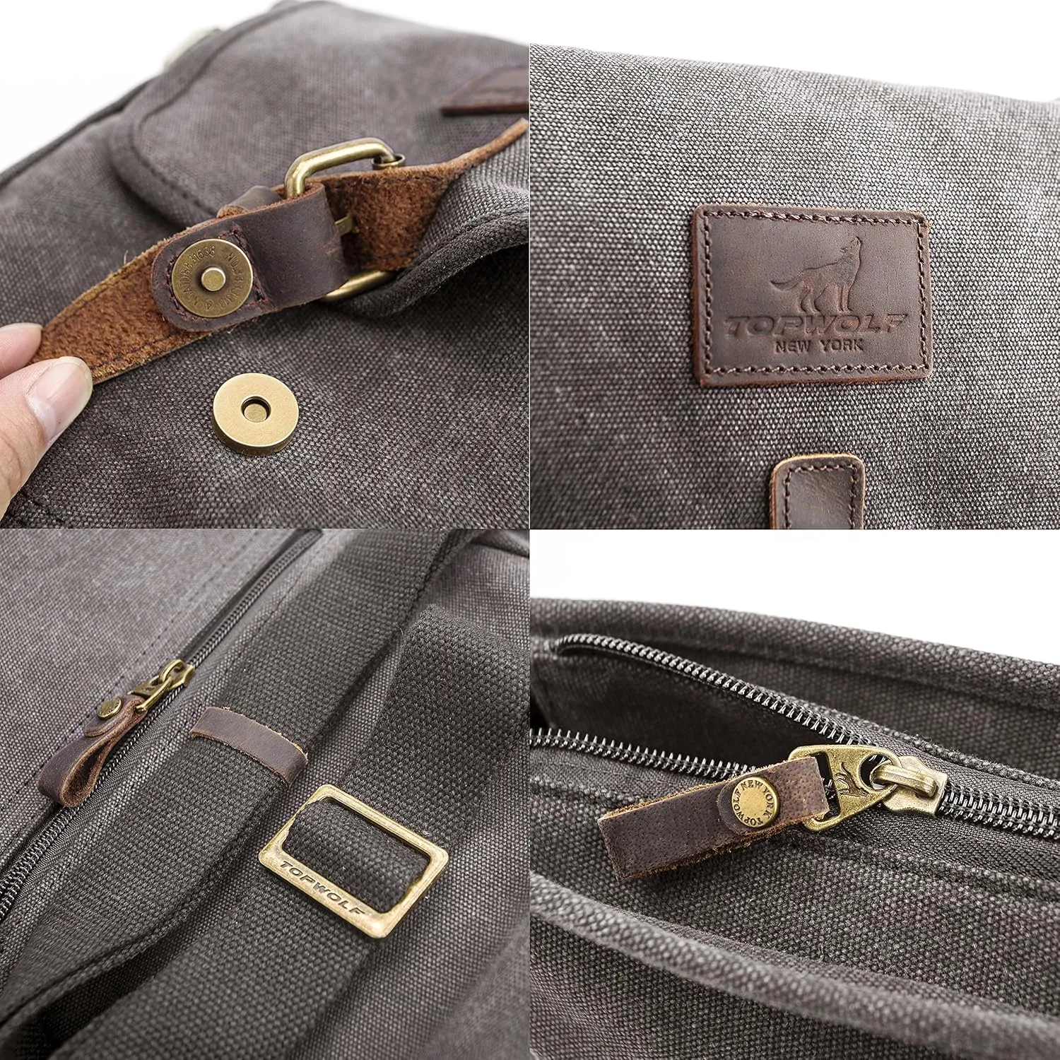 Canvas Messenger Bag Small Crossbody Bag Casual Travel Working Tools Bag Shoulder Bag Hold Phone Handset Anti Theft