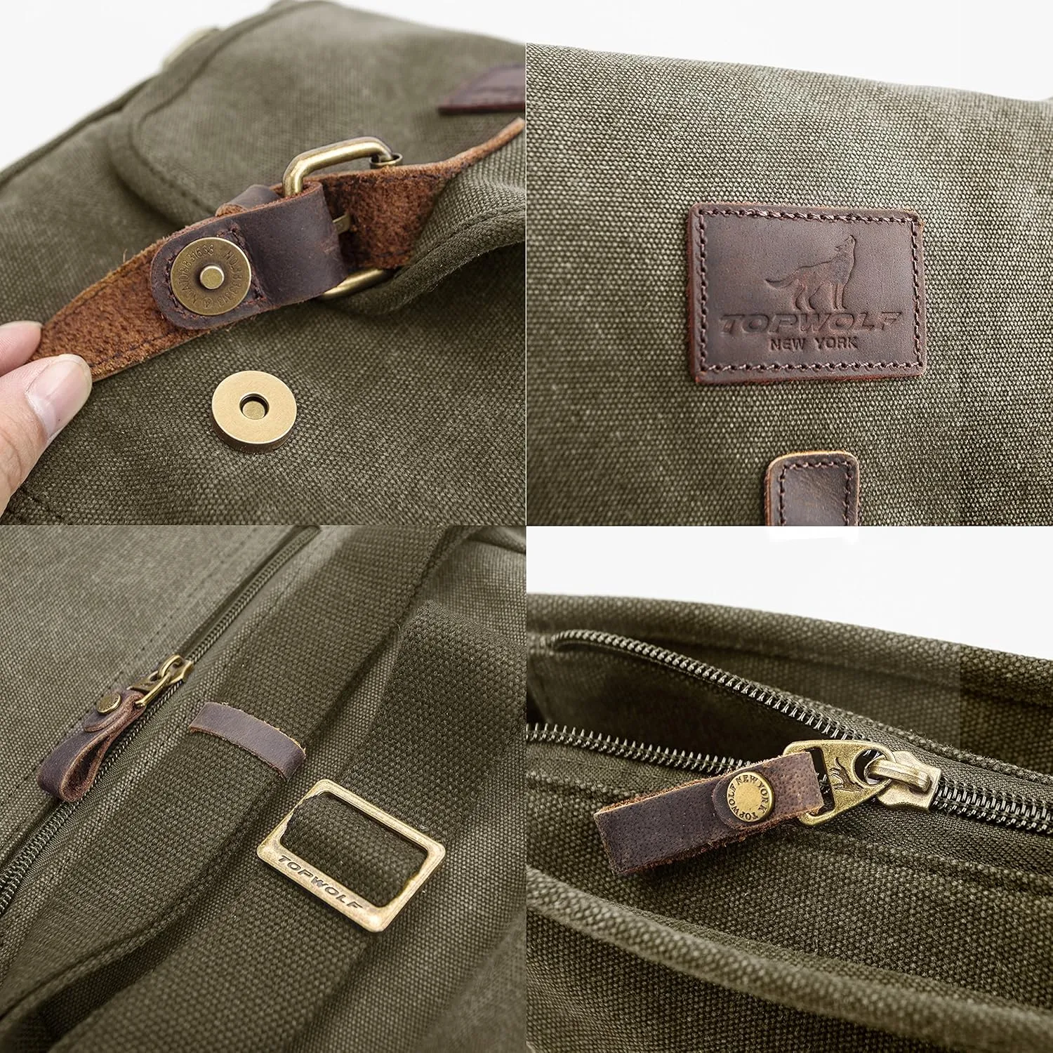 Canvas Messenger Bag Small Crossbody Bag Casual Travel Working Tools Bag Shoulder Bag Hold Phone Handset Anti Theft