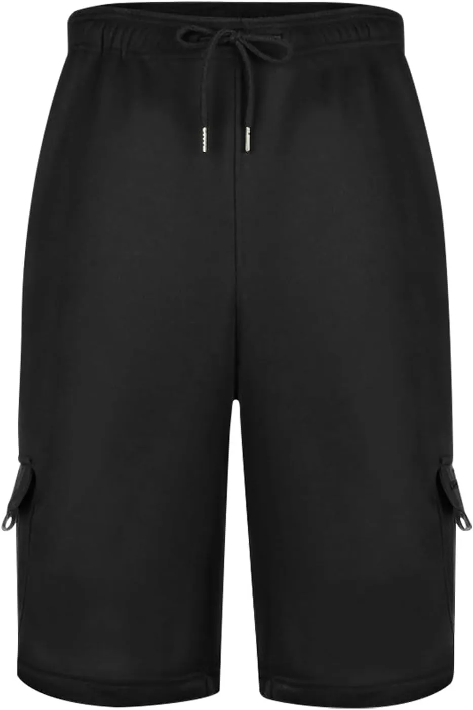 Cargo Shorts Men with Multi Pockets Work Elastic Drawstring Shorts Casual Classic Summer Solid Regular Fit Half Pants