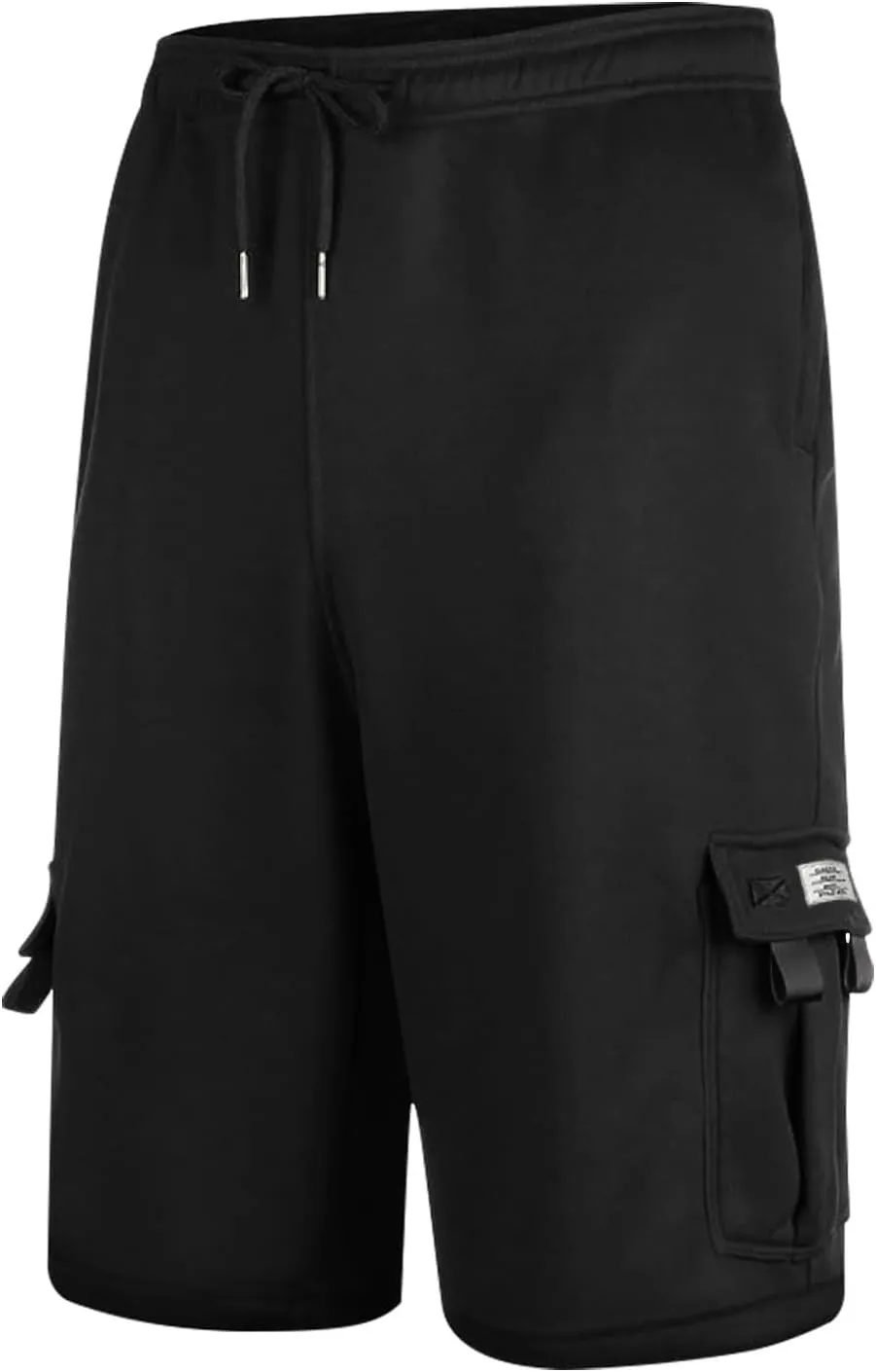 Cargo Shorts Men with Multi Pockets Work Elastic Drawstring Shorts Casual Classic Summer Solid Regular Fit Half Pants