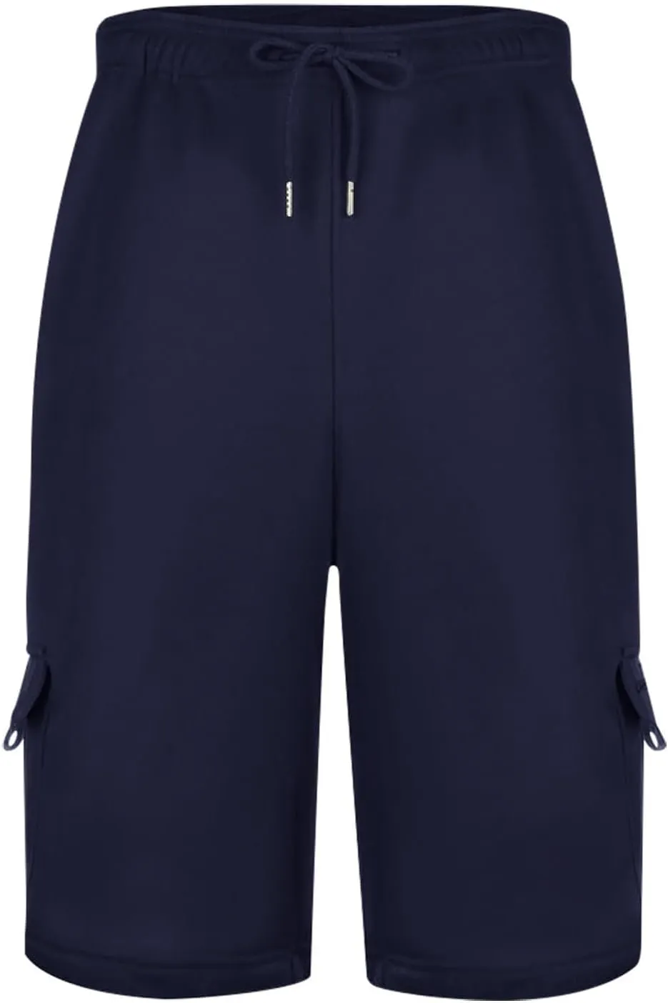 Cargo Shorts Men with Multi Pockets Work Elastic Drawstring Shorts Casual Classic Summer Solid Regular Fit Half Pants