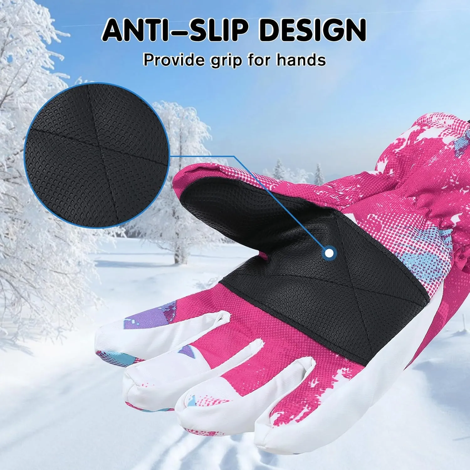 Century Star Kids Waterproof Warm Winter Ski Gloves for Boys & Girls - Sport Mittens