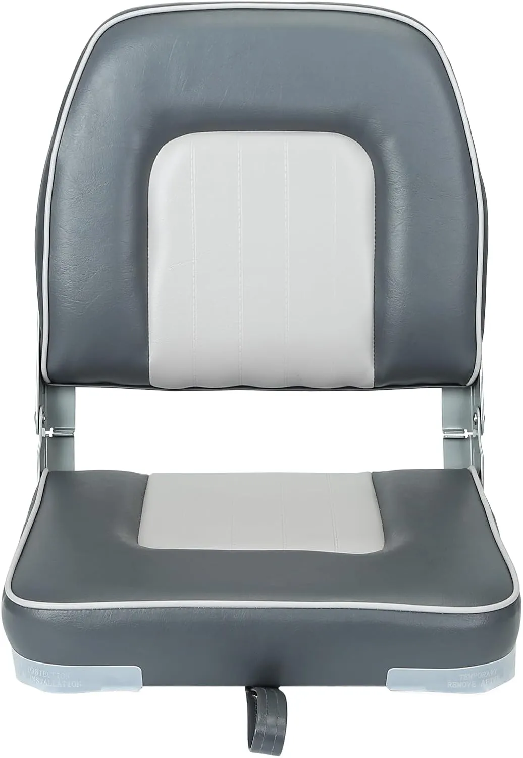 Classic Low Back Fishing Boat Seat Folding Marine Bass Jon Boat Seats (Darkgray/Lightgray)