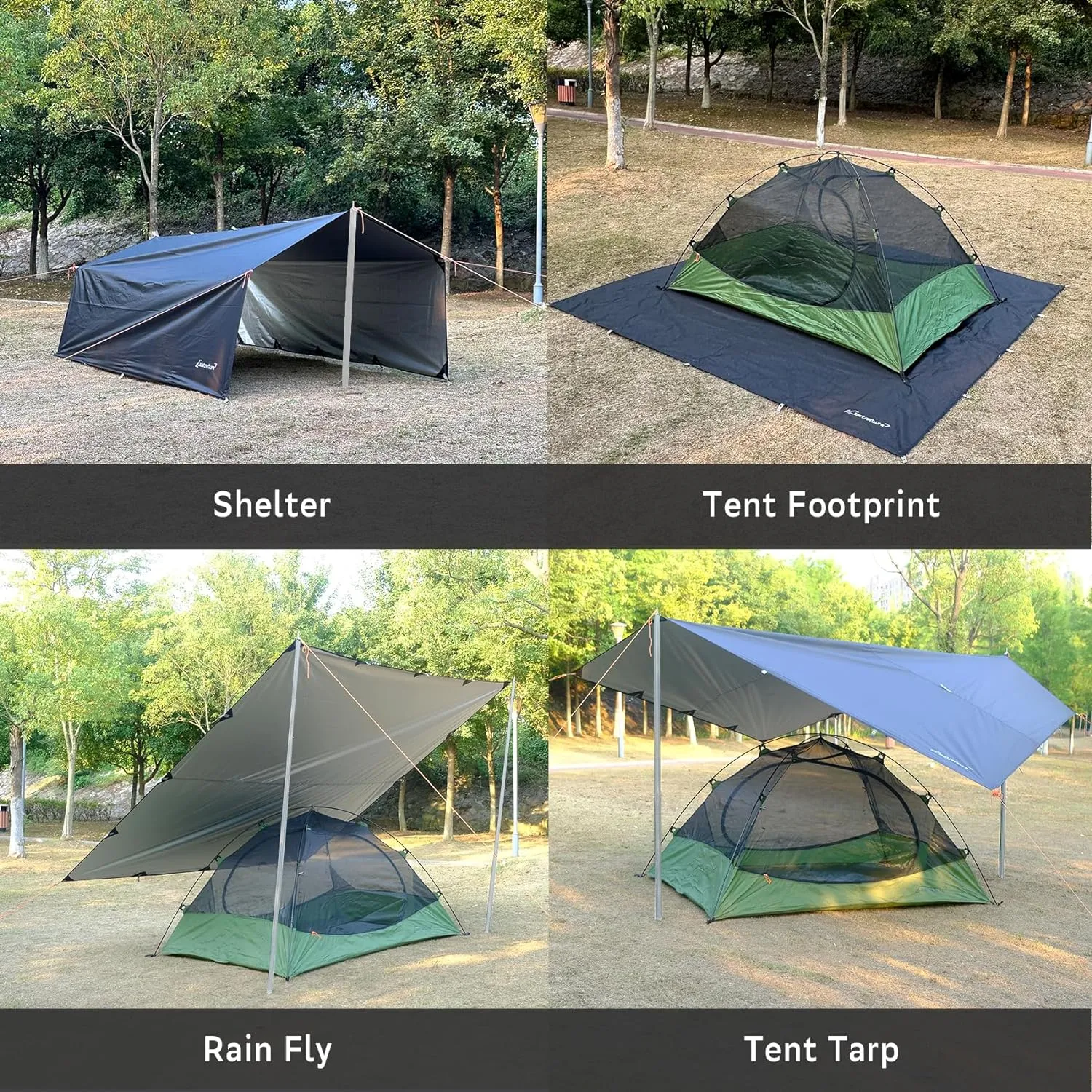 Clostnature Waterproof Camping Tarp for Tent - Ultralight Hammock Rain Fly for Backpacking, Heavy Duty Camping Hiking Awning Lightweight Rain Tarp Tent Shelter Camping Gear Must Haves