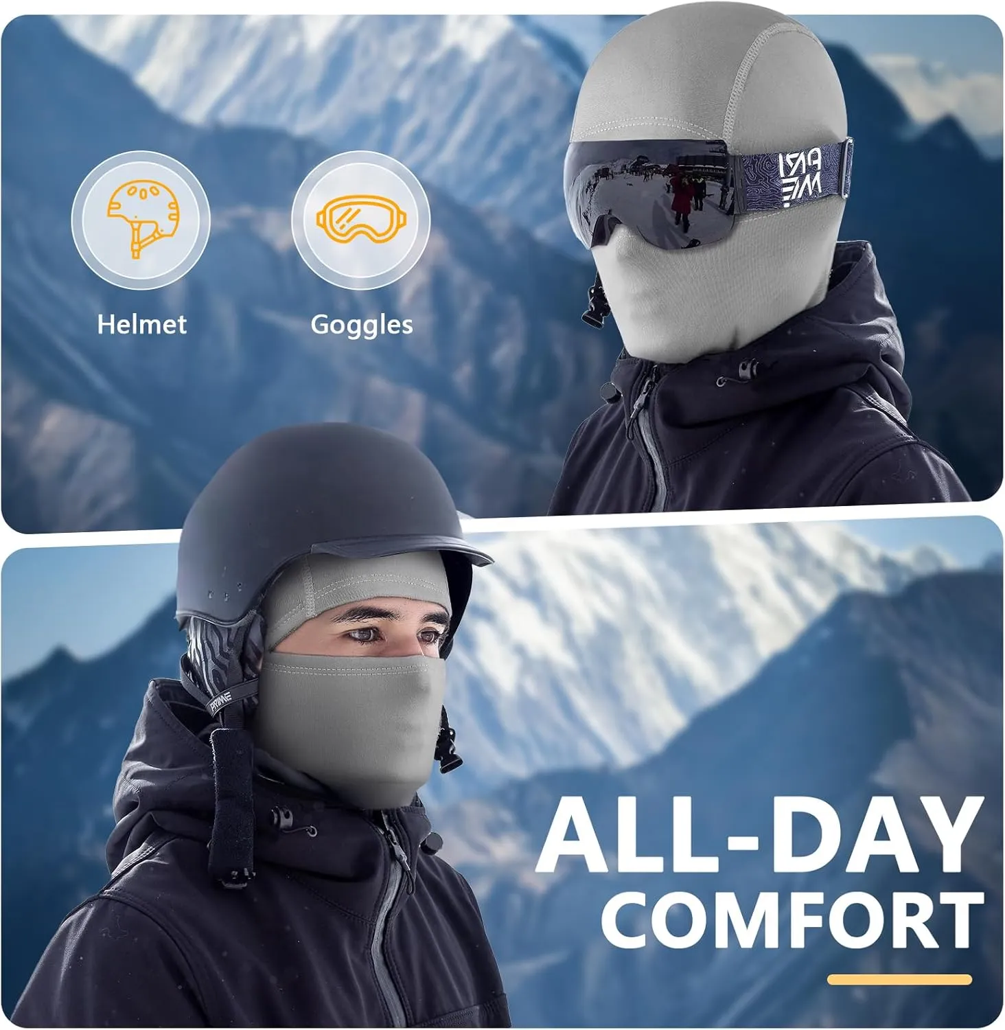 Cold Weather Winter Ski Mask Masks for Men Women Thermal Balaclava Full Face Mask Neck Warmer Hood for Running Skiing