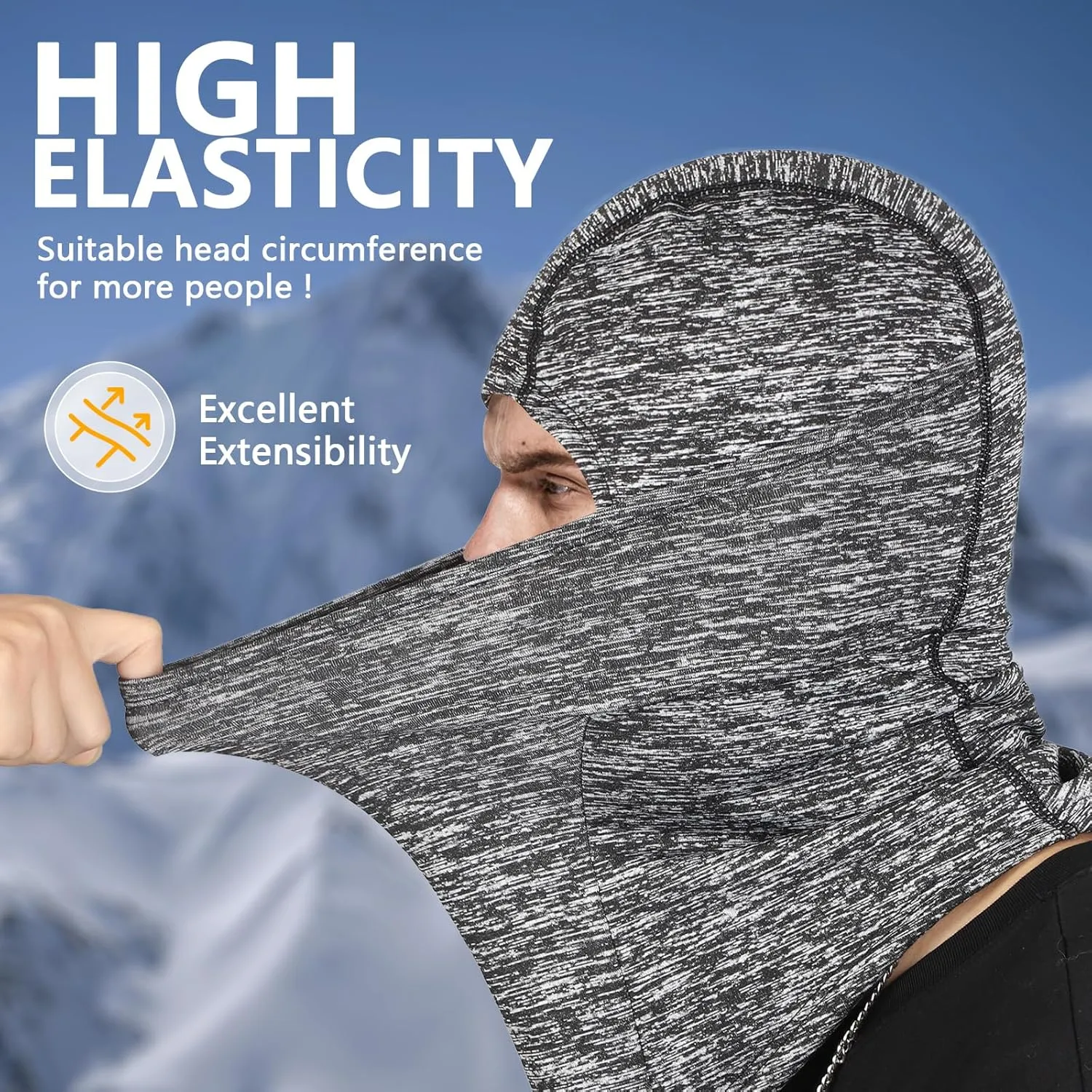 Cold Weather Winter Ski Mask Masks for Men Women Thermal Balaclava Full Face Mask Neck Warmer Hood for Running Skiing