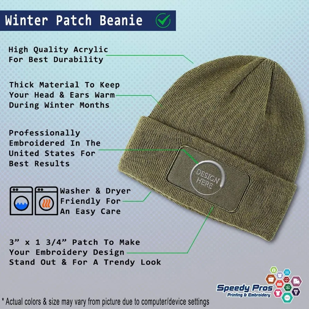 Custom Patch Beanie Cone Cross White Embroidery Skull Cap Hats for Men & Women