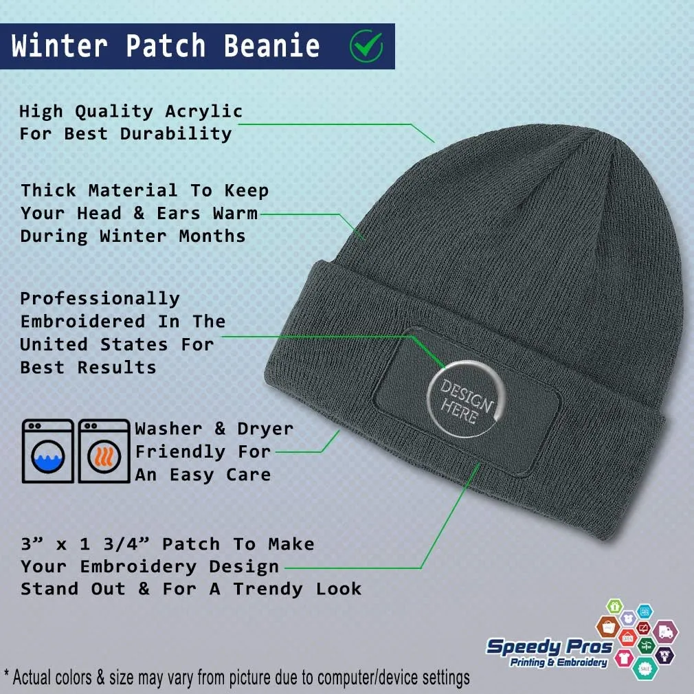 Custom Patch Beanie Cone Cross White Embroidery Skull Cap Hats for Men & Women