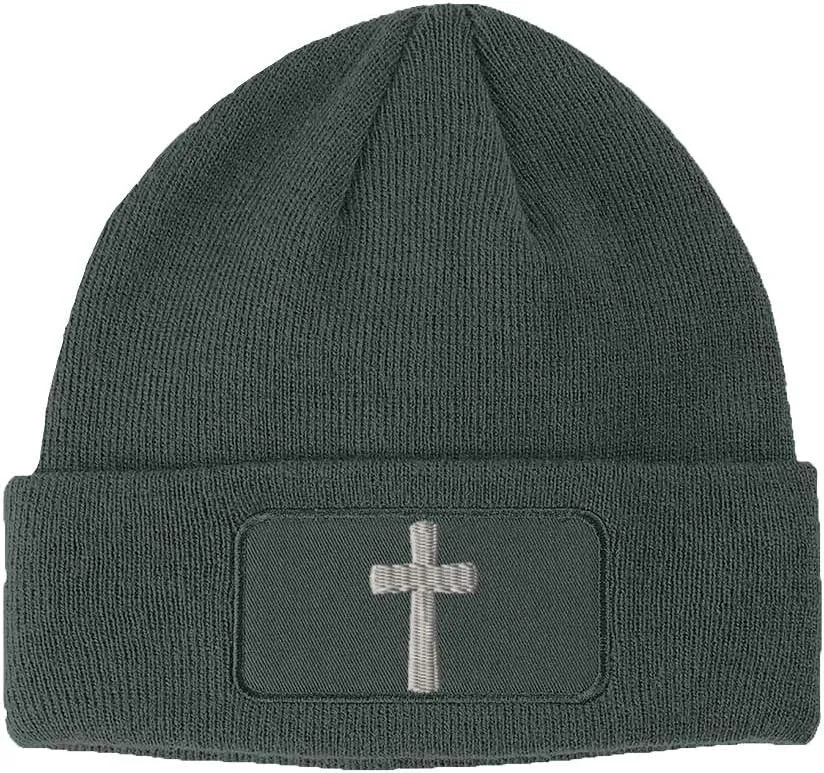 Custom Patch Beanie Cone Cross White Embroidery Skull Cap Hats for Men & Women