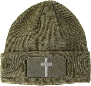 Custom Patch Beanie Cone Cross White Embroidery Skull Cap Hats for Men & Women