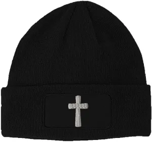 Custom Patch Beanie Cone Cross White Embroidery Skull Cap Hats for Men & Women