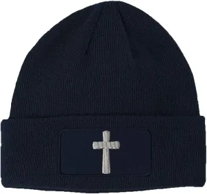 Custom Patch Beanie Cone Cross White Embroidery Skull Cap Hats for Men & Women