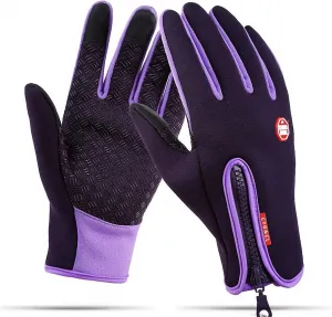 CYG&CL Outdoor Winter Touchscreen Warm Gloves, Water Resistant Windproof Anti-Slip Sports Gloves for Cycling Driving Running Hiking Climbing Skiing Sports, Adjustable Size for MenWomen