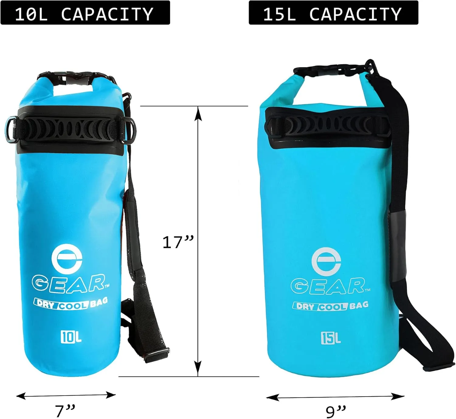 Dry Bag Floating Cooler - Roll Top Insulated Backpack  Portable, Collapsible, Waterproof with Padded Shoulder Strap - Perfect for Kayaking Fishing Beach Hiking -15L
