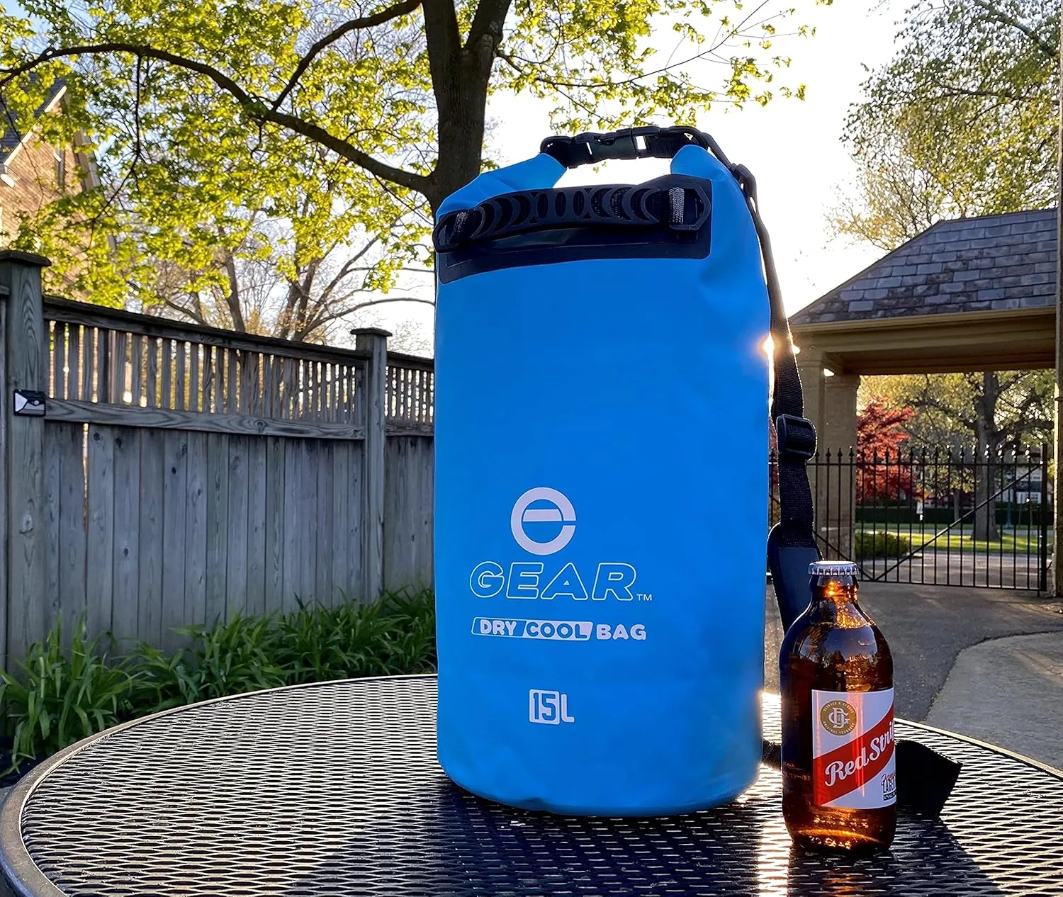 Dry Bag Floating Cooler - Roll Top Insulated Backpack  Portable, Collapsible, Waterproof with Padded Shoulder Strap - Perfect for Kayaking Fishing Beach Hiking -15L