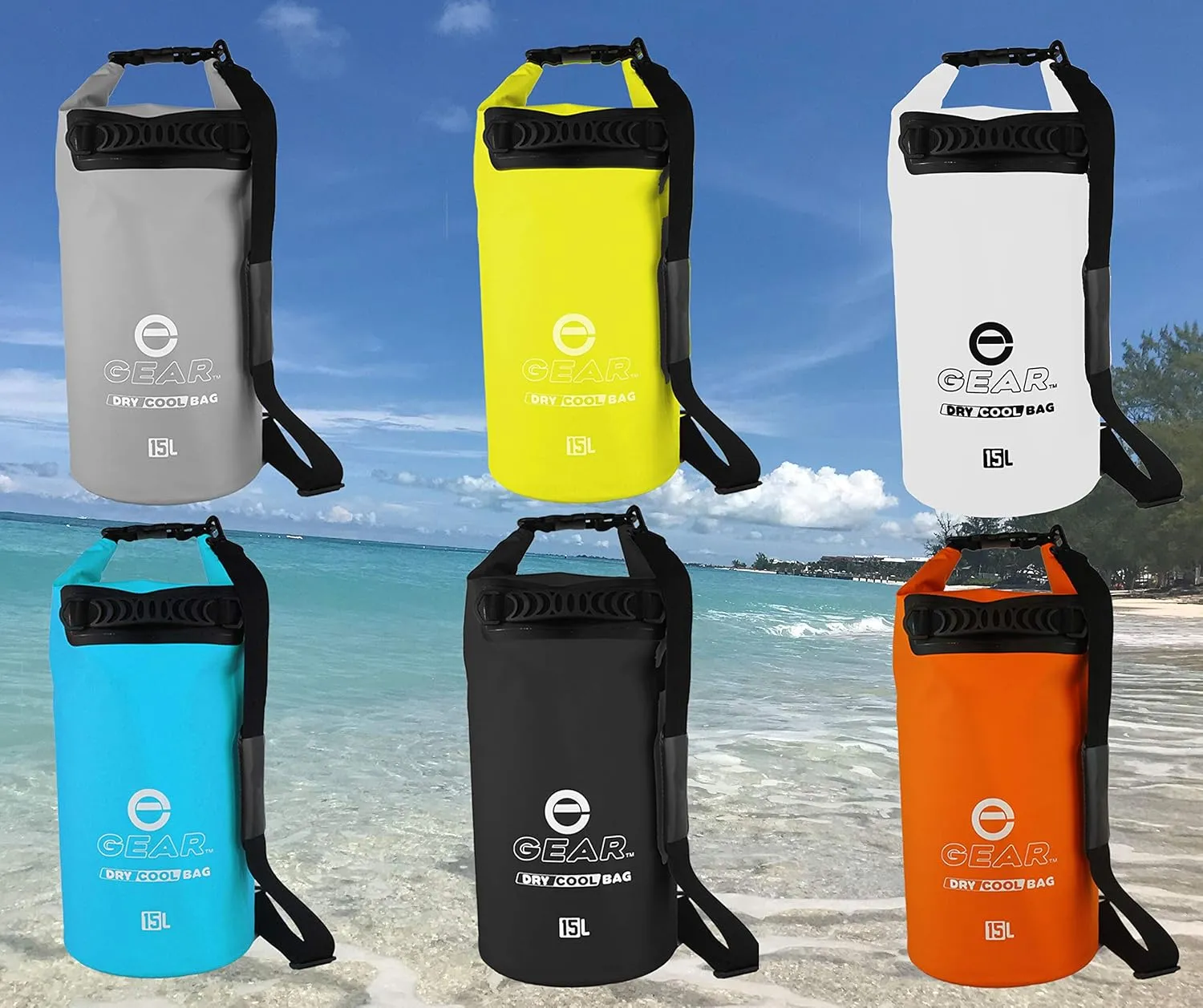 Dry Bag Floating Cooler - Roll Top Insulated Backpack  Portable, Collapsible, Waterproof with Padded Shoulder Strap - Perfect for Kayaking Fishing Beach Hiking -15L