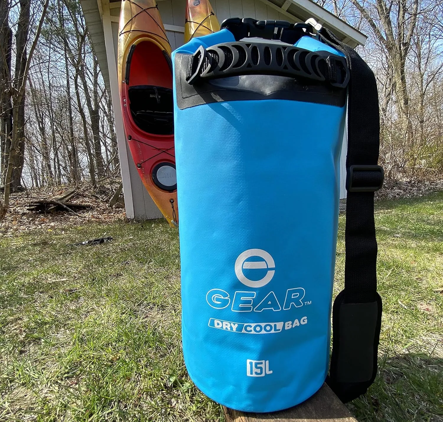 Dry Bag Floating Cooler - Roll Top Insulated Backpack  Portable, Collapsible, Waterproof with Padded Shoulder Strap - Perfect for Kayaking Fishing Beach Hiking -15L