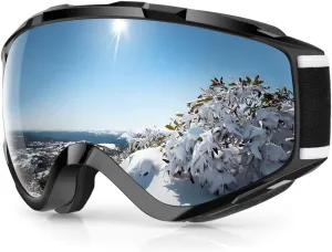 findway Ski Goggles OTG - Over Glasses Snow/Snowboard Goggles for Men, Women & Youth - 100% UV Protection