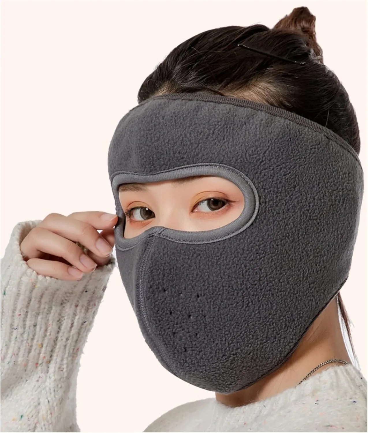 Fleece Face Mask for Winter,Fleece Ski Mask Cycling Full Cover Face Mask Cold Weather Warm Mask Outdoor Windproof Mask