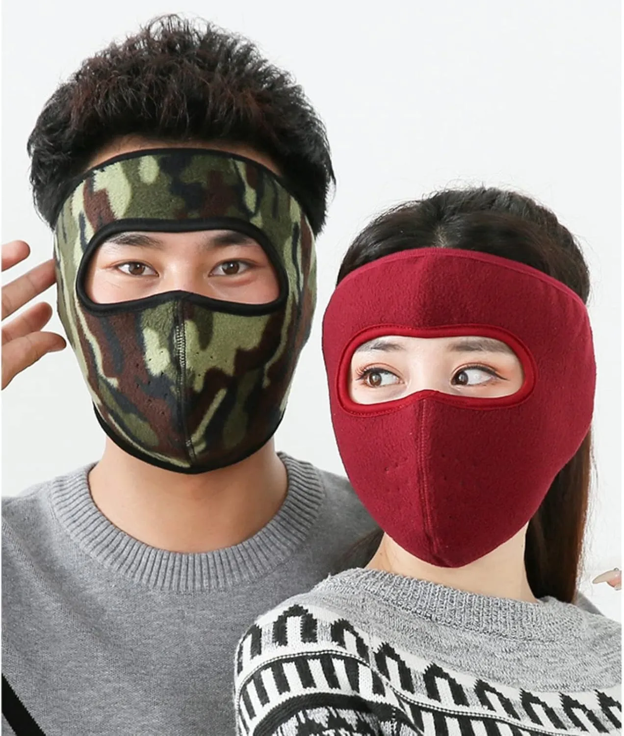 Fleece Face Mask for Winter,Fleece Ski Mask Cycling Full Cover Face Mask Cold Weather Warm Mask Outdoor Windproof Mask