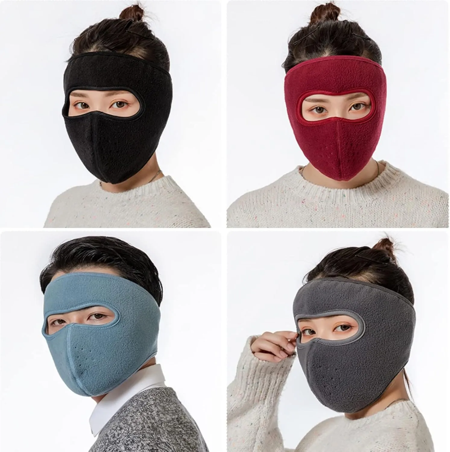Fleece Face Mask for Winter,Fleece Ski Mask Cycling Full Cover Face Mask Cold Weather Warm Mask Outdoor Windproof Mask