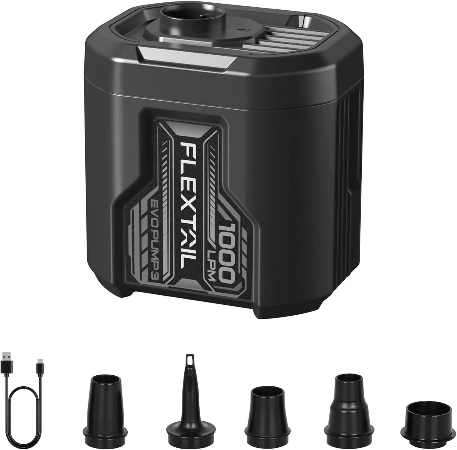 FLEXTAILGEAR 5KPa Air Mattress Pump,1000L/min Ultra Large Air Flow Air Pump for Inflatables, Rechargeable Inflatable Bed Pumps -Electric Air Pump for Kayaking Air Beds Sleeping Pads Pool Floats