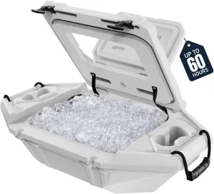 Floating Cooler  32 QT up to 60 Hours Amphibious Ice Chest - Kayak Camping Coolers for Lake, River, SUP, Fishing, Boat, Pool, Party, Beach & More