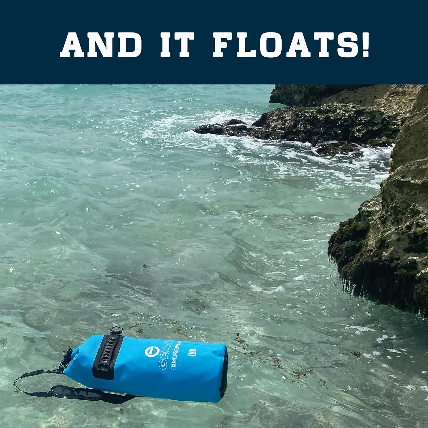 Floating Cooler Bag Roll Top Insulated Dry Backpack  Leak Proof, Collapsible, Waterproof Cooler with Padded Shoulder Strap - Perfect for Kayaking Fishing Beach Hiking -15L