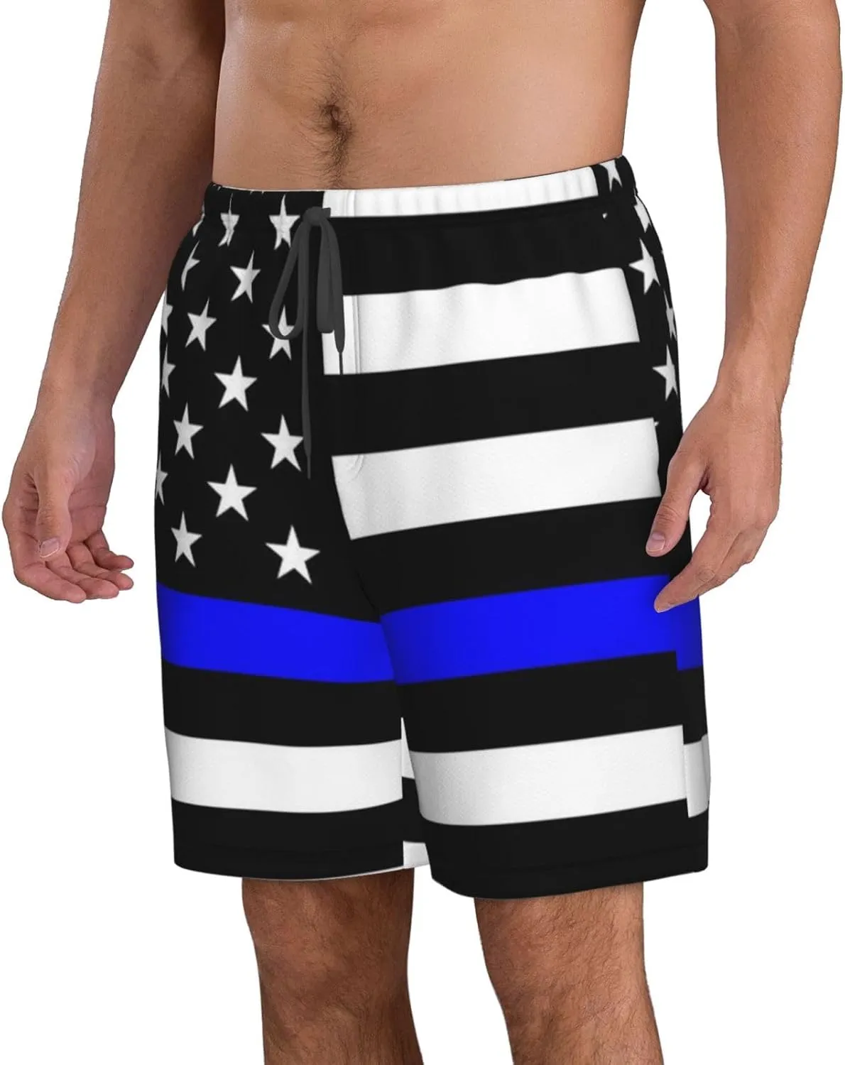 Funny Swim Trunks with Liner Beach Shorts Quick Dry Men'S Swimming Trunks Swim Suit