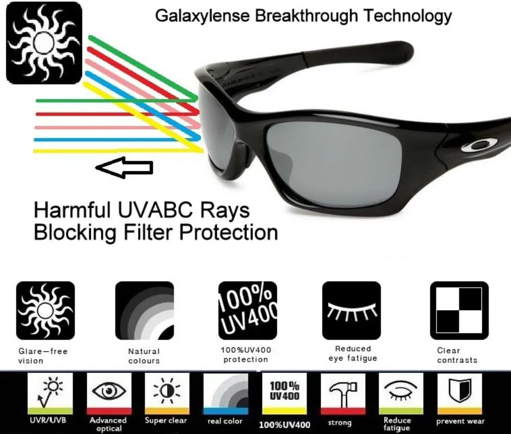 Galaxy Replacement Lenses For Oakley Crankcase Polarized Gray&Blue&Red&Purple 4PS